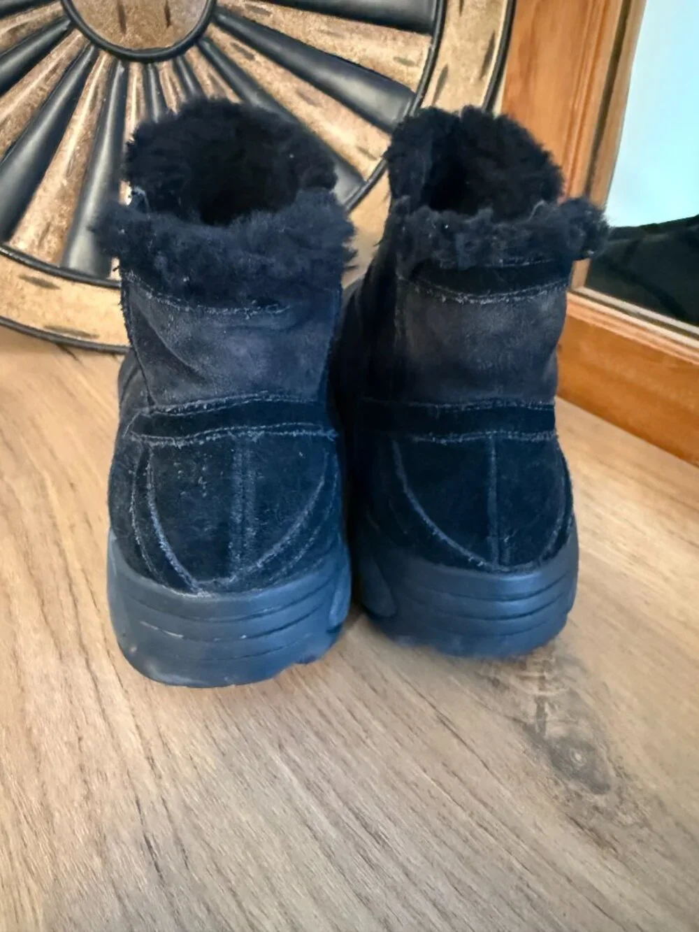 Merrell Encore Fluffy Women's Black Suede Fur Lined Snow Boots - Size 10USA